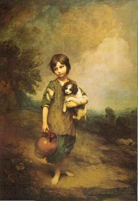 Thomas Gainsborough A Cottage Girl with Dog and Pitcher Spain oil painting art